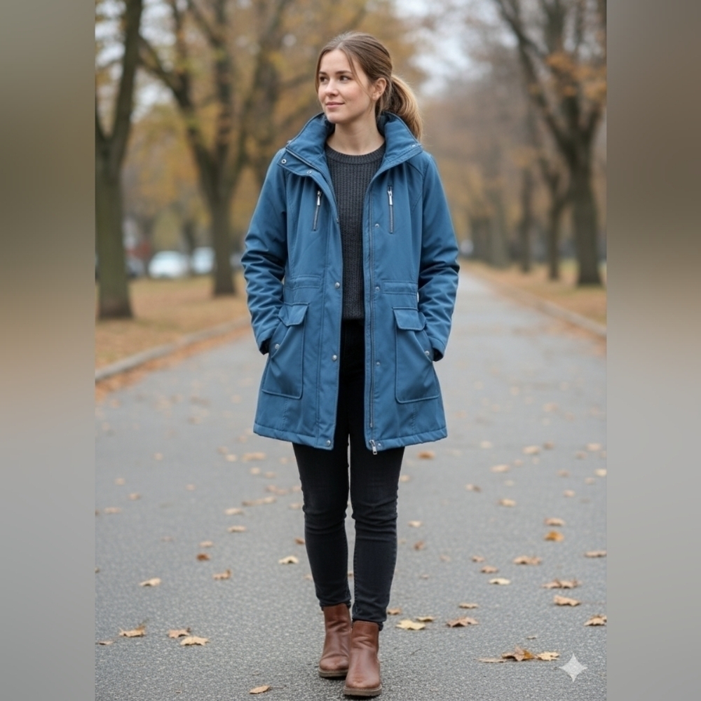 Nine West Soft Shell All Season JacketColor: Blue, Size: LARGE, (EUC)